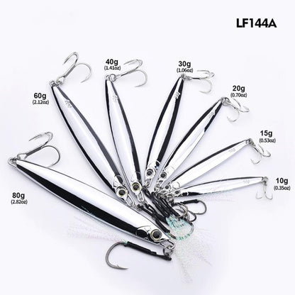 30g PROBEROS LF144 Zinc Alloy Lure Long-Distance Casting Fast-Draw Spanish Mackerel Mirror Bait(Silver)
