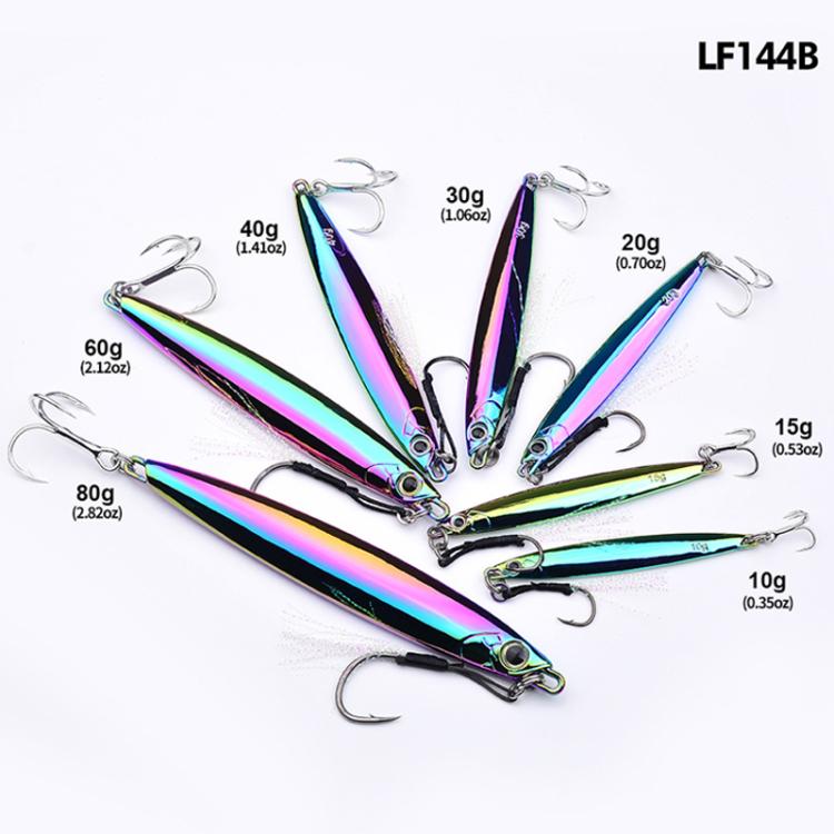 30g PROBEROS LF144 Zinc Alloy Lure Long-Distance Casting Fast-Draw Spanish Mackerel Mirror Bait(Colorful)