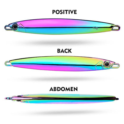 80g PROBEROS LF144 Zinc Alloy Lure Long-Distance Casting Fast-Draw Spanish Mackerel Mirror Bait(Colorful)