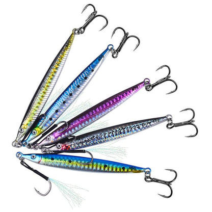 35G PROBEROS LF151 Long-Distance Casting Sinking Lure 3D Fast-Draw Sea Fishing Mackerel Hook(D)