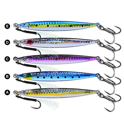 21G PROBEROS LF151 Long-Distance Casting Sinking Lure 3D Fast-Draw Sea Fishing Mackerel Hook(D)
