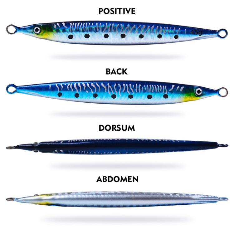17G PROBEROS LF151 Long-Distance Casting Sinking Lure 3D Fast-Draw Sea Fishing Mackerel Hook(A)