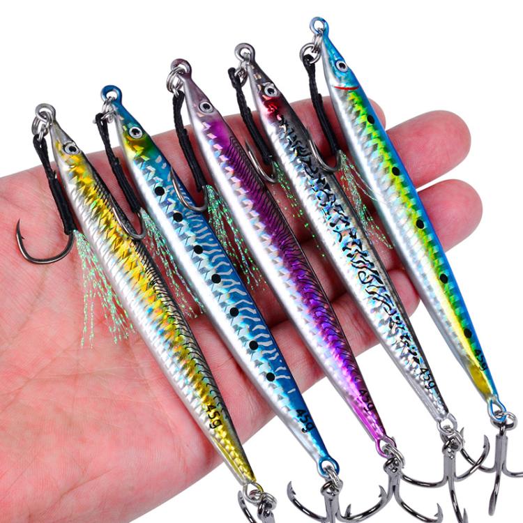 17G PROBEROS LF151 Long-Distance Casting Sinking Lure 3D Fast-Draw Sea Fishing Mackerel Hook(A)