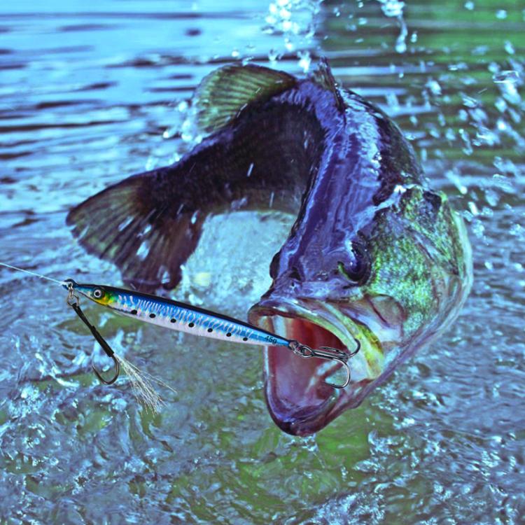 14G PROBEROS LF151 Long-Distance Casting Sinking Lure 3D Fast-Draw Sea Fishing Mackerel Hook(D)