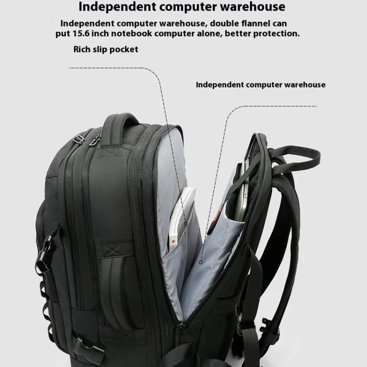 BANGE BG-3055 Men Large Capacity Shoulder Bag Expanded Capacity Business Travel Backpack(Blue)