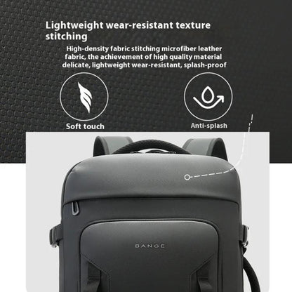 BANGE BG-3055 Men Large Capacity Shoulder Bag Expanded Capacity Business Travel Backpack(Blue)
