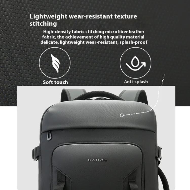 BANGE BG-3055 Men Large Capacity Shoulder Bag Expanded Capacity Business Travel Backpack(Gray)