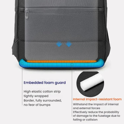 BANGE BG-3057 Large Capacity Men Business Work Lightweight Computer Backpack(Blue)
