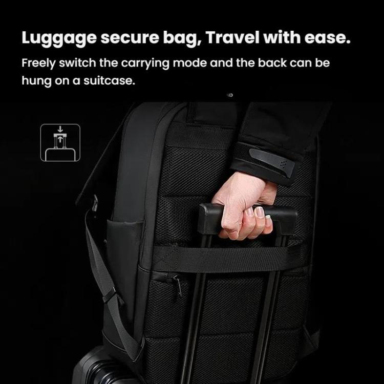 BANGE BG-3057 Large Capacity Men Business Work Lightweight Computer Backpack(Gray)