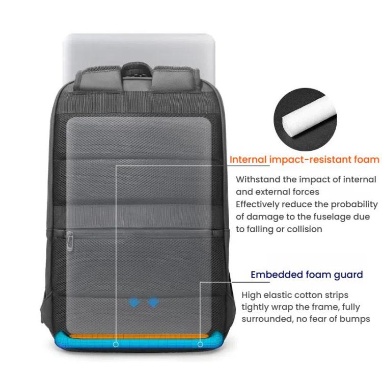 BANGE BG-3065 Business Workplace Shoulder Bag Large Capacity Computer Men Bag(Gray)