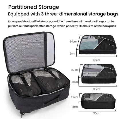 BANGE BG-1916 Men Backpack Large Capacity Shoulder Computer Bag(Black)