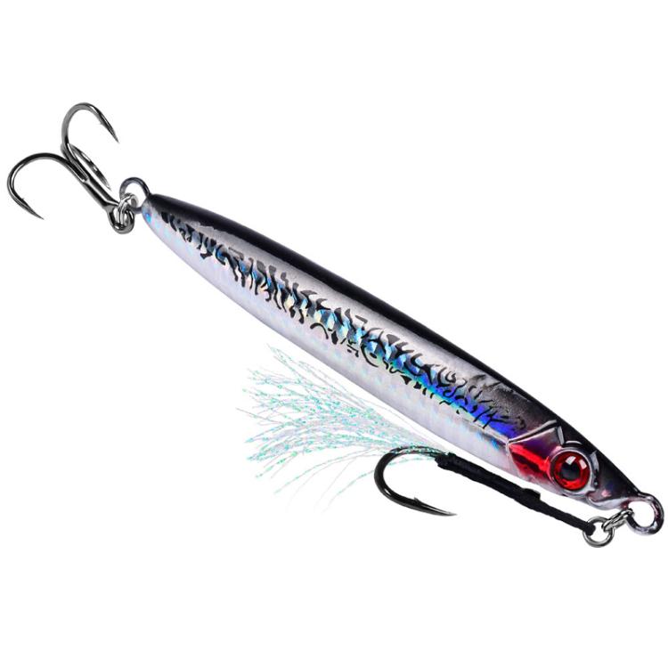 28G PROBEROS LF153 3D Fast Twitch Sea Fishing Road Runner Lure Long Casting Quick Sinking False Bait(D)