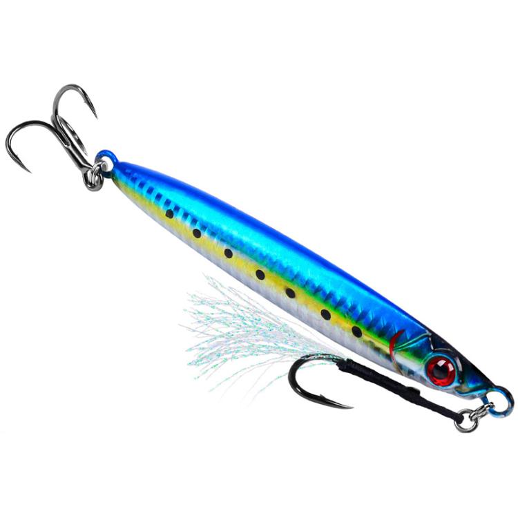 45G PROBEROS LF153 3D Fast Twitch Sea Fishing Road Runner Lure Long Casting Quick Sinking False Bait(E)