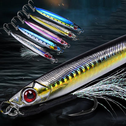 100G PROBEROS LF153 3D Fast Twitch Sea Fishing Road Runner Lure Long Casting Quick Sinking False Bait(A)
