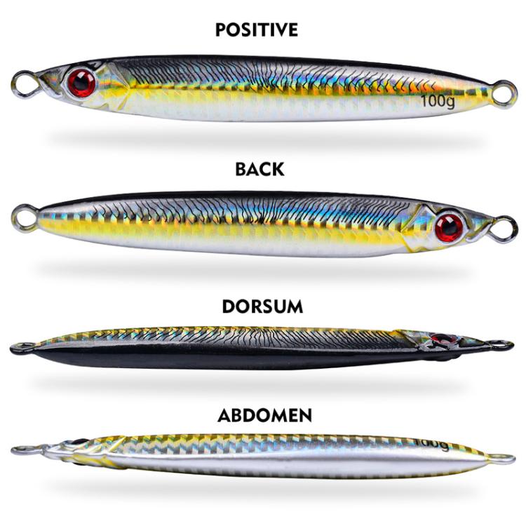 80G PROBEROS LF153 3D Fast Twitch Sea Fishing Road Runner Lure Long Casting Quick Sinking False Bait(C)