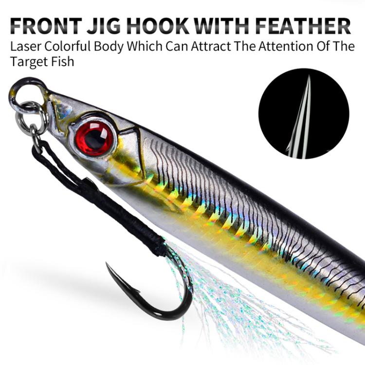 14G PROBEROS LF153 3D Fast Twitch Sea Fishing Road Runner Lure Long Casting Quick Sinking False Bait(C)
