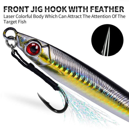 14G PROBEROS LF153 3D Fast Twitch Sea Fishing Road Runner Lure Long Casting Quick Sinking False Bait(C)