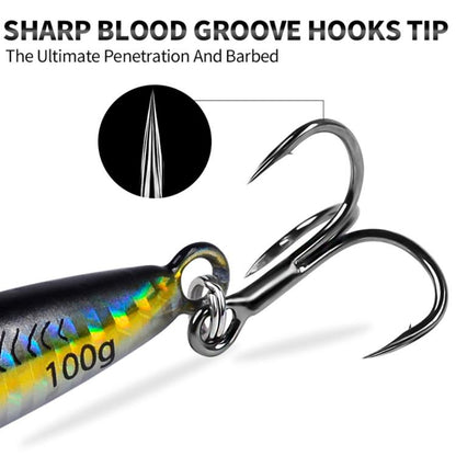 80G PROBEROS LF153 3D Fast Twitch Sea Fishing Road Runner Lure Long Casting Quick Sinking False Bait(C)