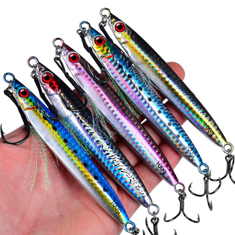 60G PROBEROS LF153 3D Fast Twitch Sea Fishing Road Runner Lure Long Casting Quick Sinking False Bait(D)