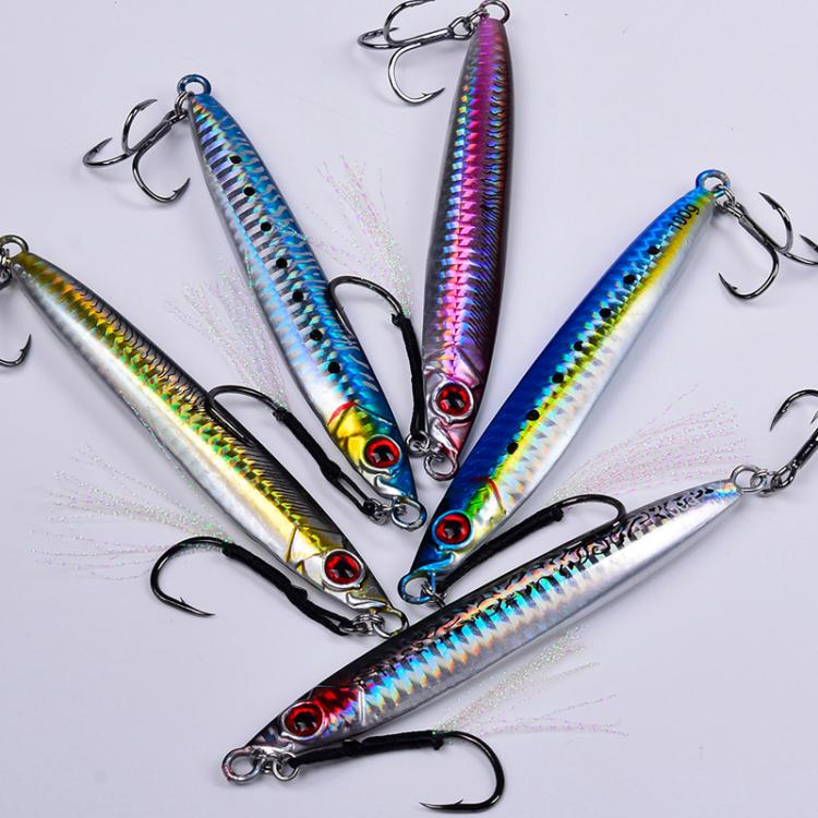 45G PROBEROS LF153 3D Fast Twitch Sea Fishing Road Runner Lure Long Casting Quick Sinking False Bait(E)