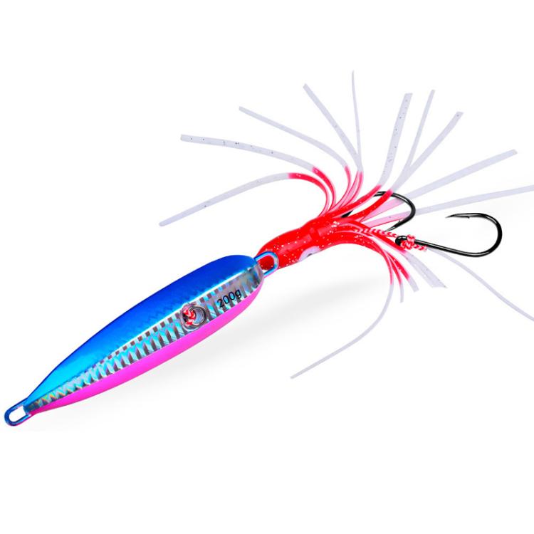 150G PROBEROS LF159 Luminous Bearded Squid Hook Slow Cranking Road Runner Iron Plate Bionic False Bait(D)