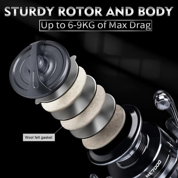 PROBEROS ME6000 LUYA Spinning Reel Sea Long Casting CNC Metal Swing Arm Fishing Reel