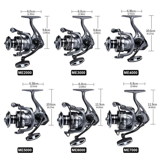 Moulinet de pêche PROBEROS ME4000 LUYA Spinning Reel Sea Long Casting CNC Metal Swing Arm