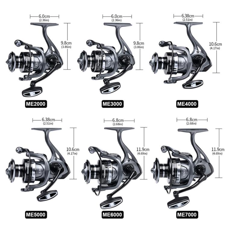 PROBEROS ME2000 LUYA Spinning Reel Sea Long Casting CNC Metal Swing Arm Fishing Reel