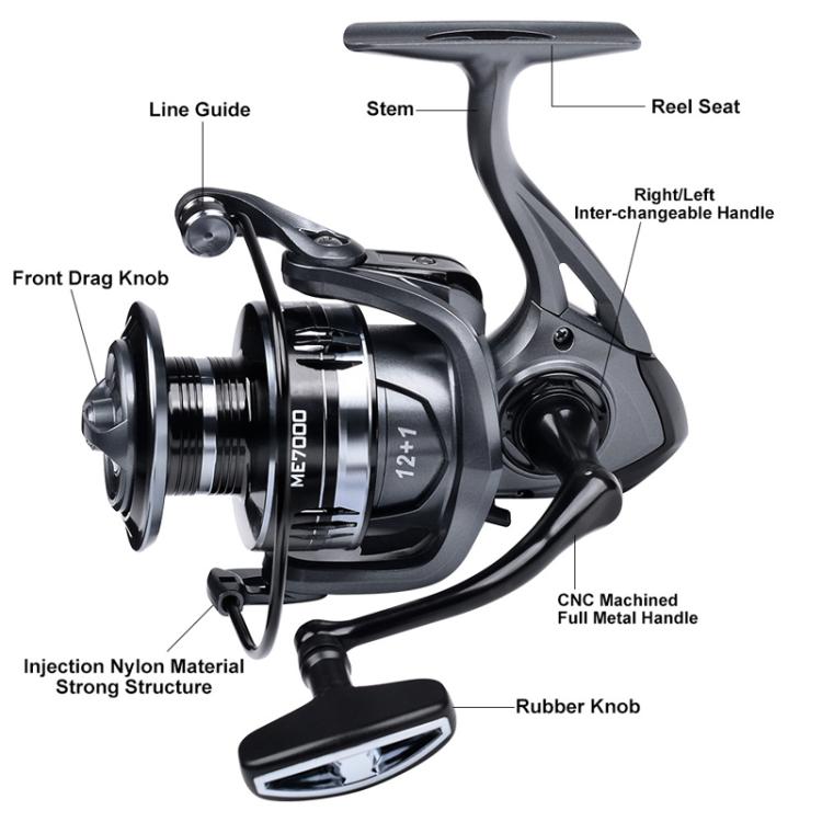 PROBEROS ME5000 LUYA Spinning Reel Sea Long Casting CNC Metal Swing Arm Fishing Reel