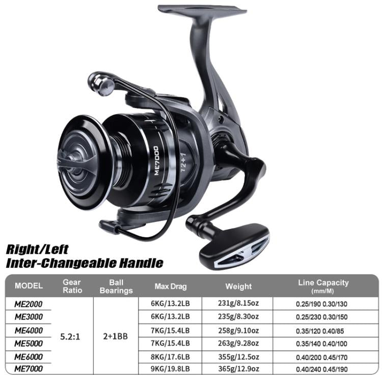 PROBEROS ME4000 LUYA Spinning Reel Sea Long Casting CNC Metal Swing Arm Fishing Reel