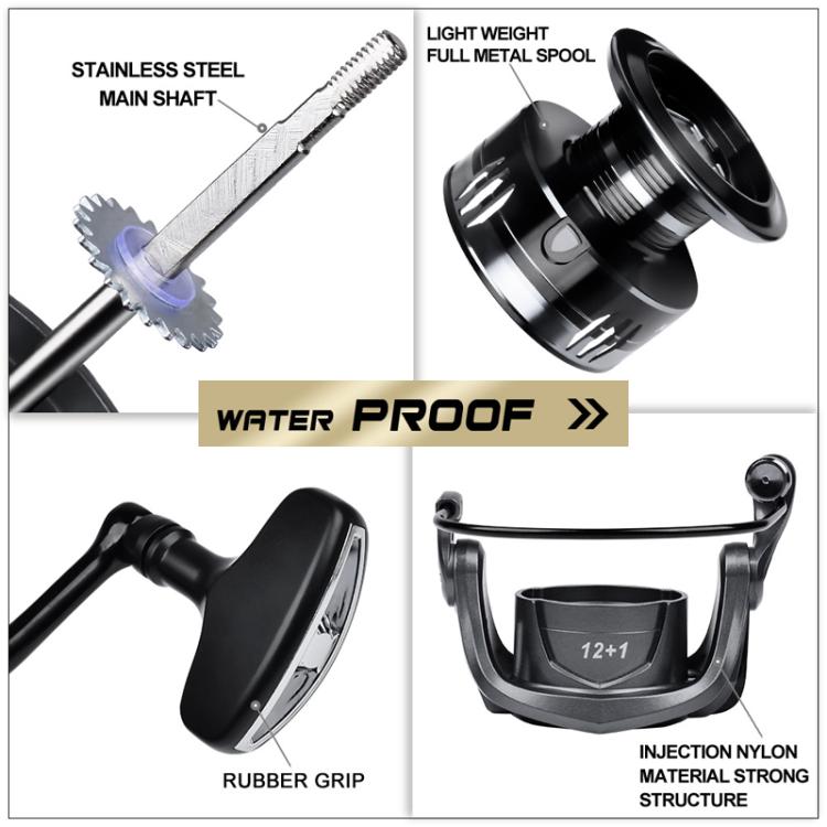 PROBEROS ME2000 LUYA Spinning Reel Sea Long Casting CNC Metal Swing Arm Fishing Reel