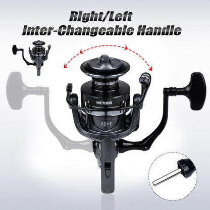 PROBEROS ME6000 LUYA Spinning Reel Sea Long Casting CNC Metal Swing Arm Fishing Reel