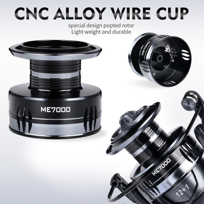 PROBEROS ME6000 LUYA Spinning Reel Sea Long Casting CNC Metal Swing Arm Fishing Reel