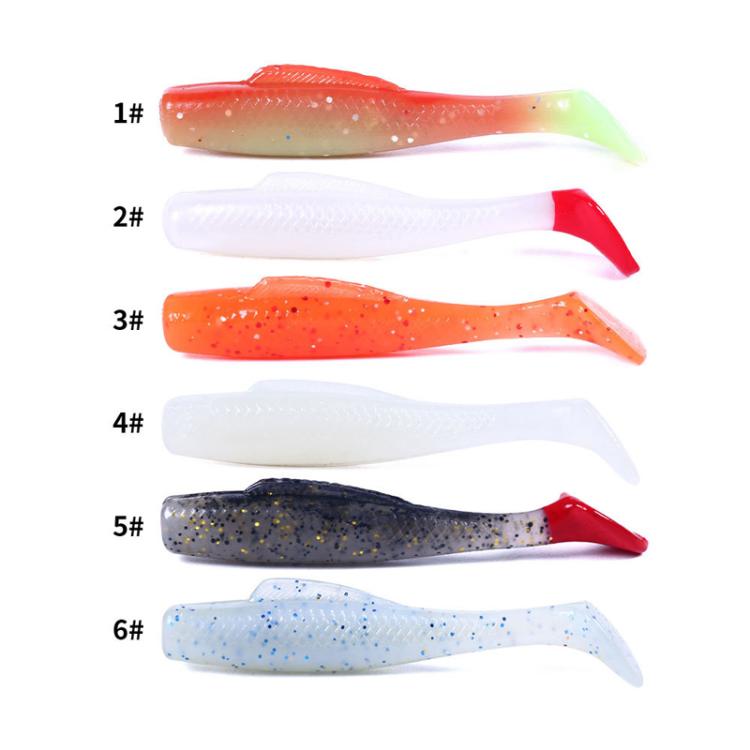 HENGJIA 6pcs / Box Outdoor Fishing Floating Soft Bait 8cm-5g Bionic False Lure, Style: 1#