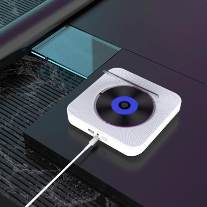 Kecag KC-807 Wall-mounted Home Retro Bluetooth CD Player, Spec: AU Plug(White)