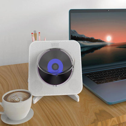 Kecag KC-807 Wall-mounted Home Retro Bluetooth CD Player, Spec: EU Plug(White)