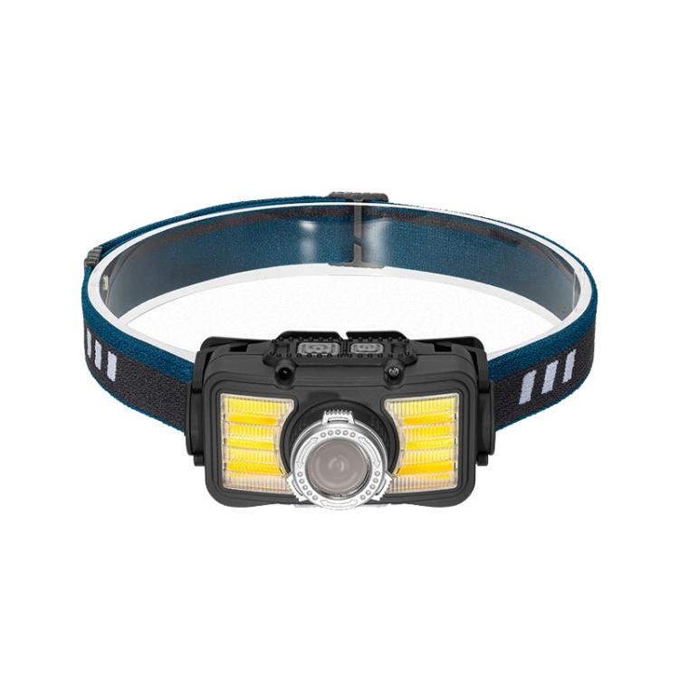 E-SMARTER W6100A LED Mini Wave Sensor Headlamp COB Outdoor Adventure Fishing Bright Headlamp(Black)