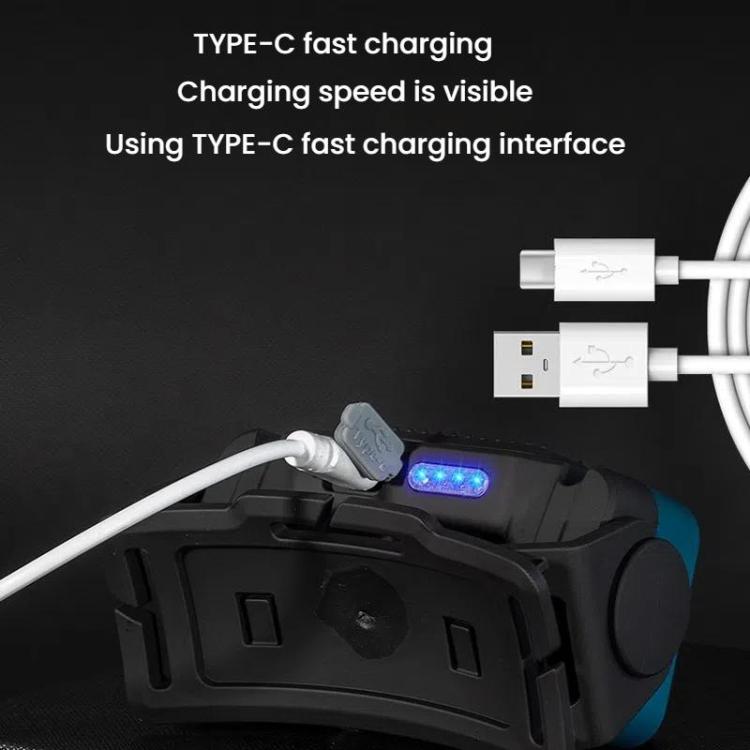 E-SMARTER W6100A LED Mini Wave Sensor Headlamp COB Outdoor Adventure Fishing Bright Headlamp(Black)