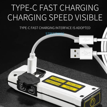 E-SMARTER STD01 COB Work Light With Power Display Outdoor Emergency Repair Light With Magnet LED Mini Flashlight(Black)