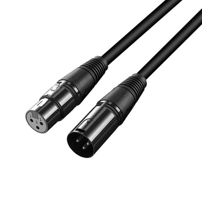 VEGGIEG Male to Female Microphone Stereo Microphone Cable Amplifier XLR Balanced Copper Cannon Audio Cable, Length: 2m(Black)
