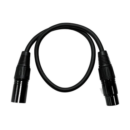 VEGGIEG Câble microphone mâle vers femelle, câble audio canon en cuivre équilibré XLR pour amplificateur de microphone stéréo, longueur : 0,3 m (noir)