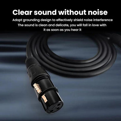 VEGGIEG Male to Female Microphone Stereo Microphone Cable Amplifier XLR Balanced Copper Cannon Audio Cable, Length: 15m(Black)