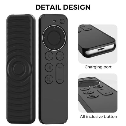 For Apple TV Siri Remote 2 / 3 AhaStyle PT167 Remote Control Silicone Protective Case(Black)