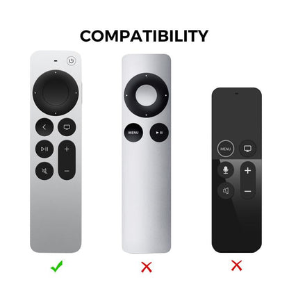For Apple TV Siri Remote 2 / 3 AhaStyle PT167 Remote Control Silicone Protective Case(Black)