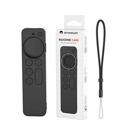 For Apple TV Siri Remote 2 / 3 AhaStyle PT167 Remote Control Silicone Protective Case(Black)