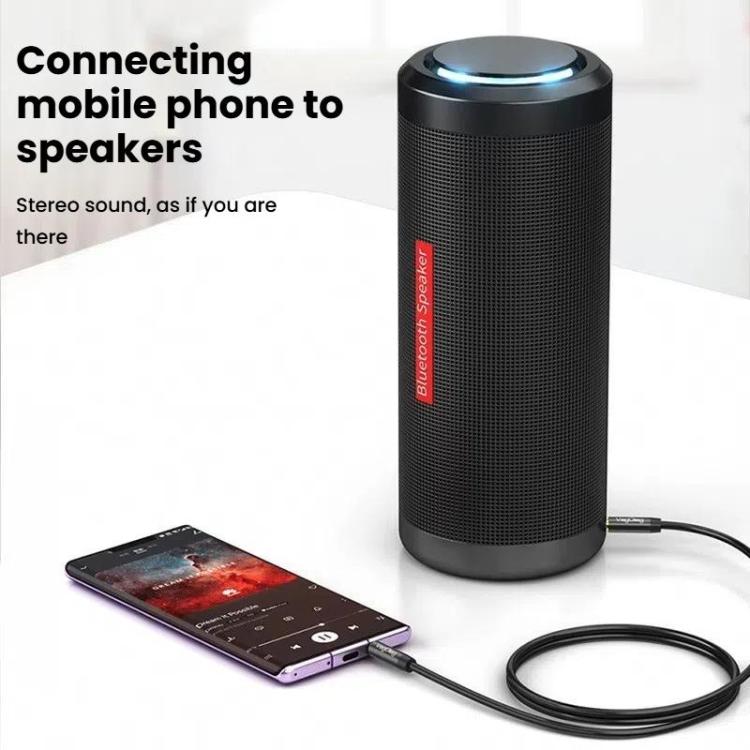 VegGieg 3.5mm Male To Male Aux Audio Cable Phone Computer Car Earphone Listening Audio Connection Cable, Length: 1m(Black)