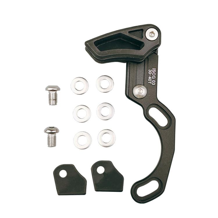 Bicycle Front Derailleur Single-Plate Positive Negative Tooth Chain Guide, Color: ISG03 Model Black