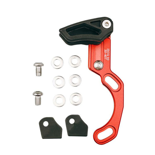 Dérailleur Avant de Vélo Guide Chaîne Dent Positive Négative Monoplateau, Couleur: Modèle ISG03 Rouge