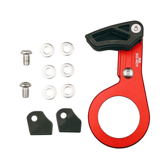 Dérailleur avant de vélo, guide de chaîne à dents positives/négatives, monoplateau, couleur : modèle d'axe de pédalier BB rouge