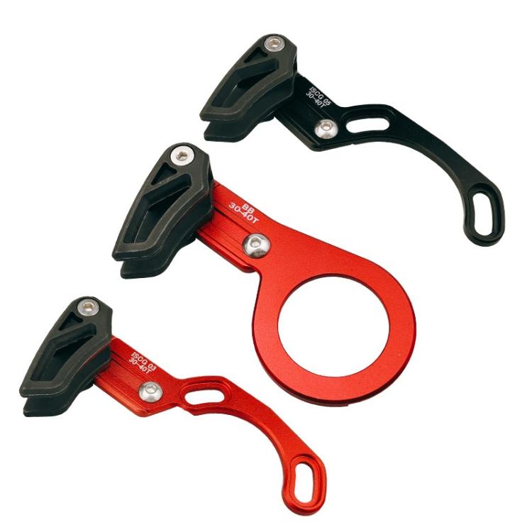 Bicycle Front Derailleur Single-Plate Positive Negative Tooth Chain Guide, Color: ISG03 Model Black